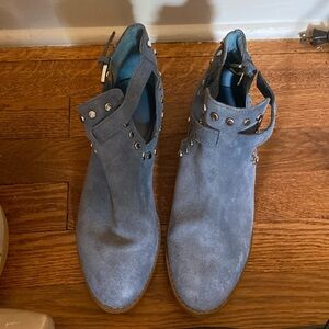 Blue booties by Carlos Santana